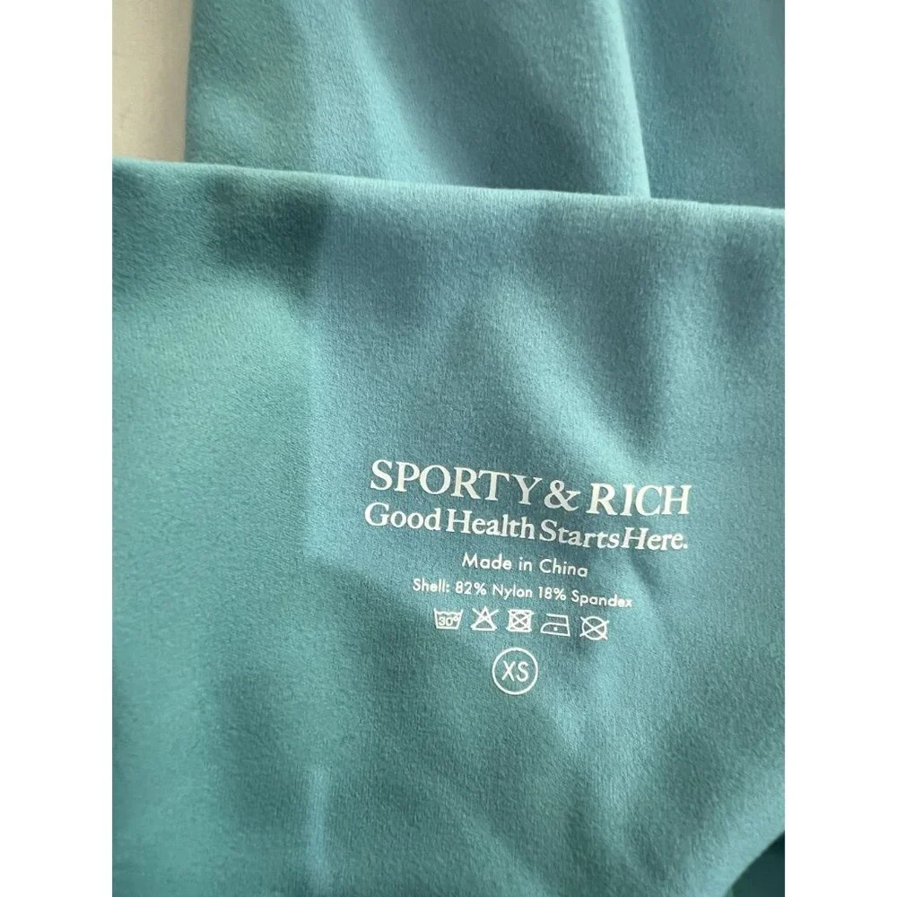 Sporty & Rich Runner Stretch Leggings in Sea Blue - Picture 8 of 8
